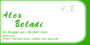 alex beladi business card